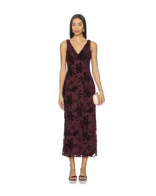 Astr Red Floris Dress