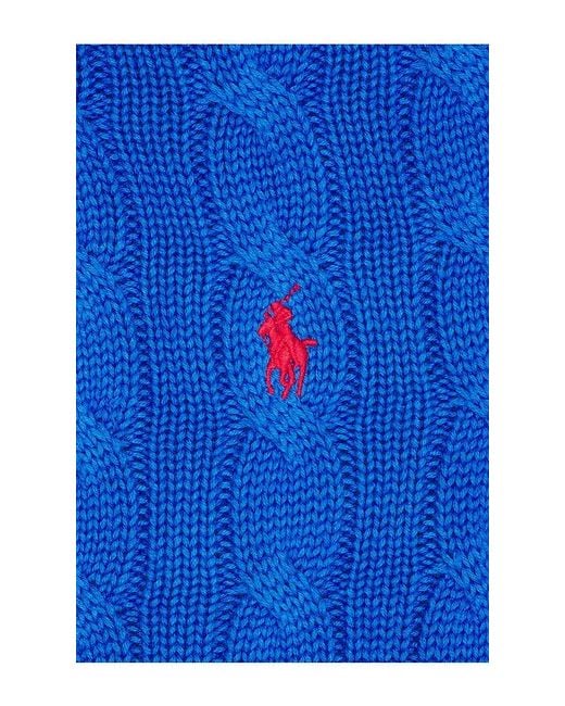 Polo Ralph Lauren Blue Cotton Short Sleeve Cardigan Sweater