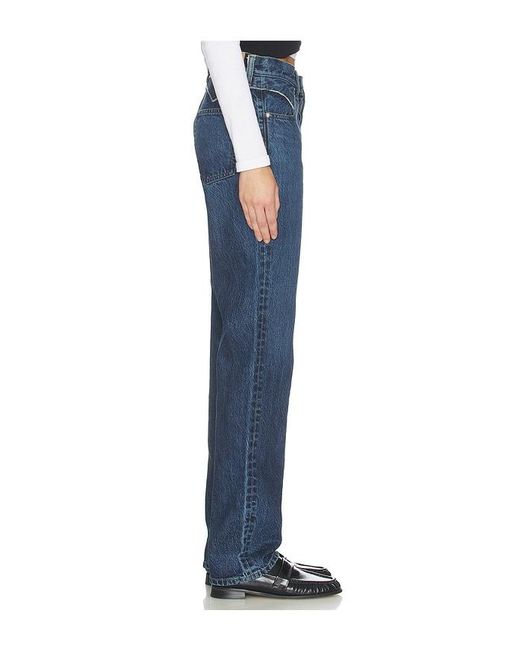 Moussy Blue Lara Western Straight Leg Jeans