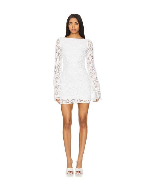 Lovers + Friends White Eloise Embellished Mini Dress