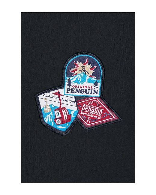 Original Penguin Black Gondola Patch Tee for men