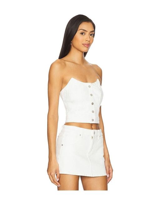 A.Brand White Angel Bustier Top