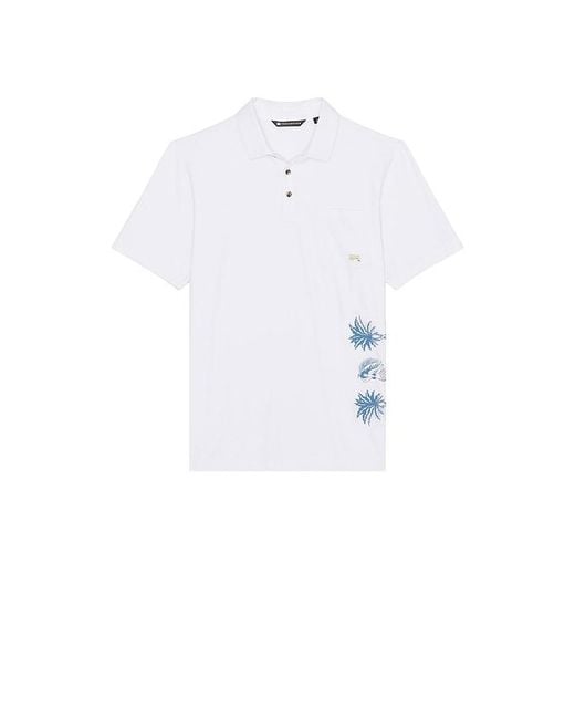 Travis Mathew White Comfortknit Deep Sea Polo for men