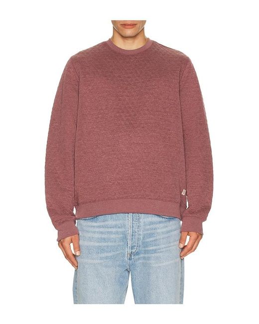 Marine Layer Red Corbet Quilted Sweater for men