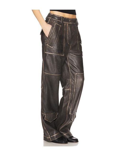 Saks Potts Black Clive Leather Pant