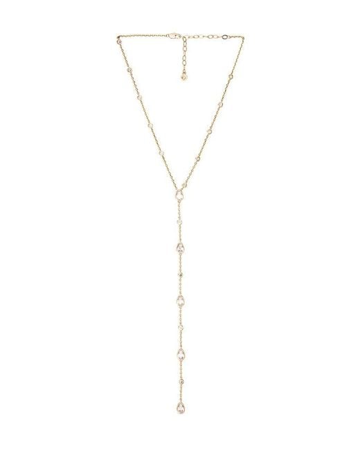 Ettika Metallic Radiant Gem Lariat Necklace