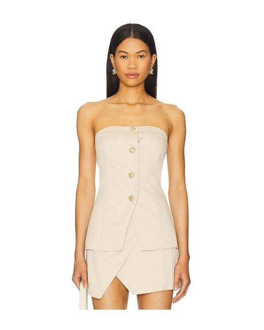 SNDY'S Natural Emilie Strapless Top