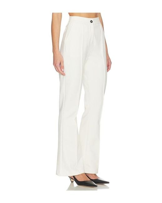 ALIGNE White Justin Pintuck Jersey Trouser