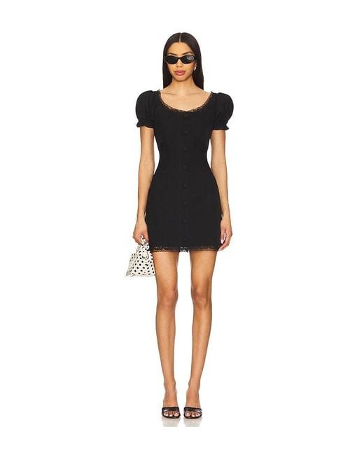 For Love & Lemons Shawna ミニドレス Black
