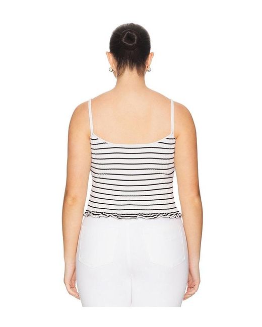 L'academie White 'Academie Nicole Ribbed Tank