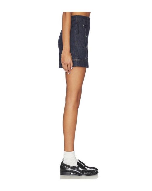 ALIGNE Blue Hadley Denim Mini Skirt