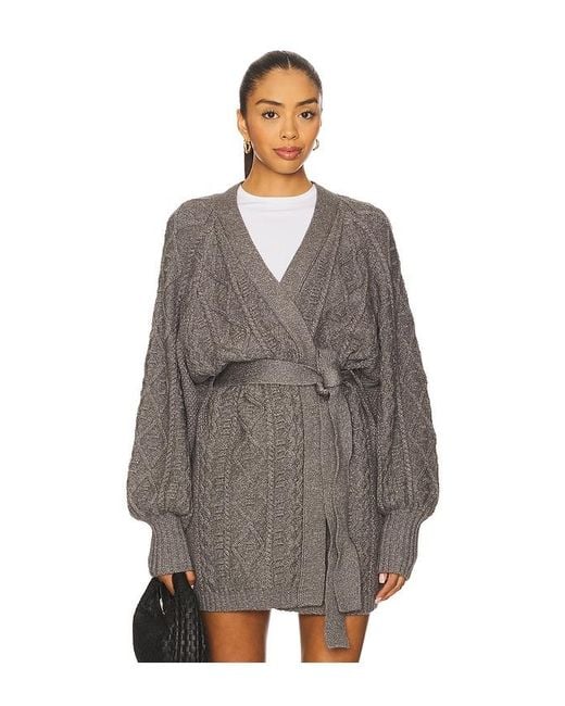 AFRM Gray Bartow Knit Cardigan