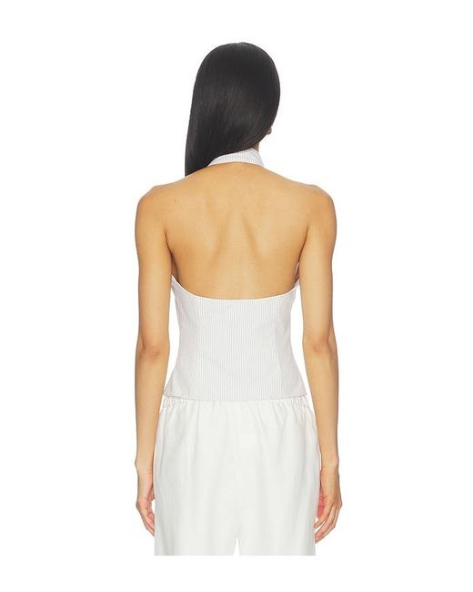 ALL THE WAYS White Shelbie Halter Top