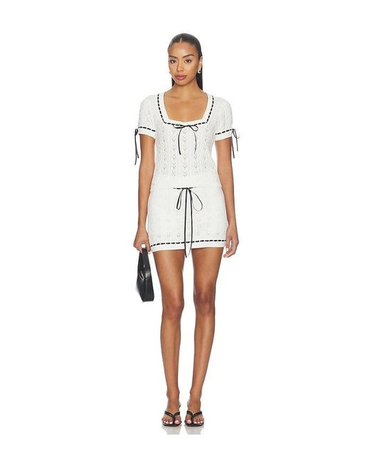 Show Me Your Mumu White Simone Mini Skort