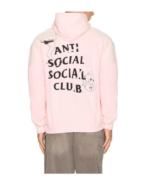 ANTI SOCIAL SOCIAL CLUB Pink Illustrated Hoodie for men