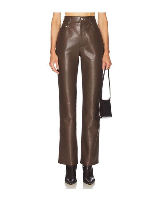 Nanushka Seldes レザーパンツ Brown