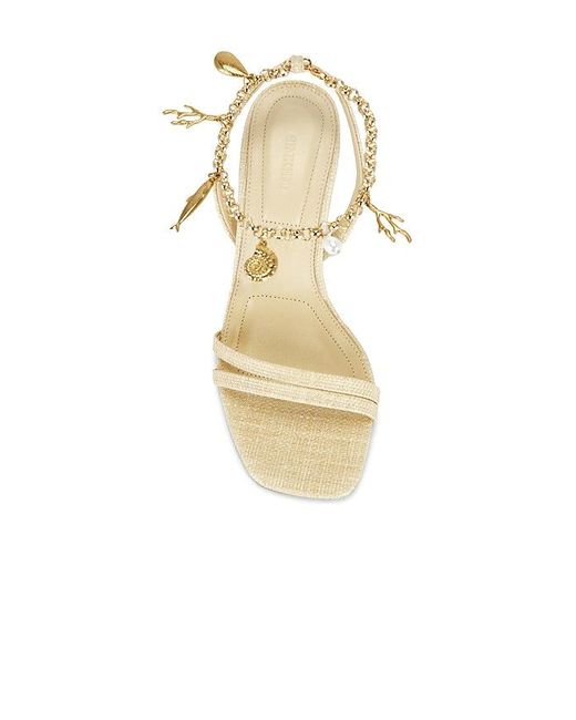 Jonathan Simkhai Metallic Caspian Raffia Strappy Heel