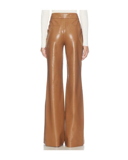 Alice + Olivia Natural Dylan Faux Leather Pant