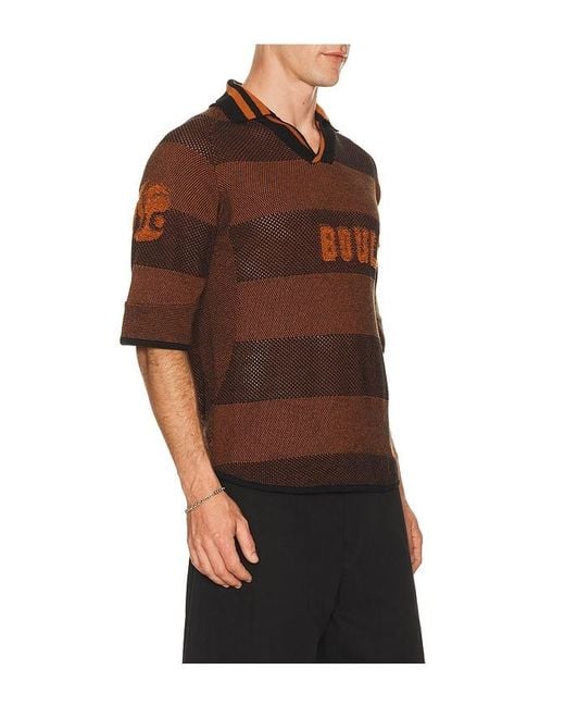 Isa Boulder Brown Boulder Line Polo Shirt for men