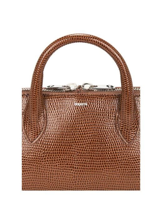 Coperni Brown Gürteltasche Lizard