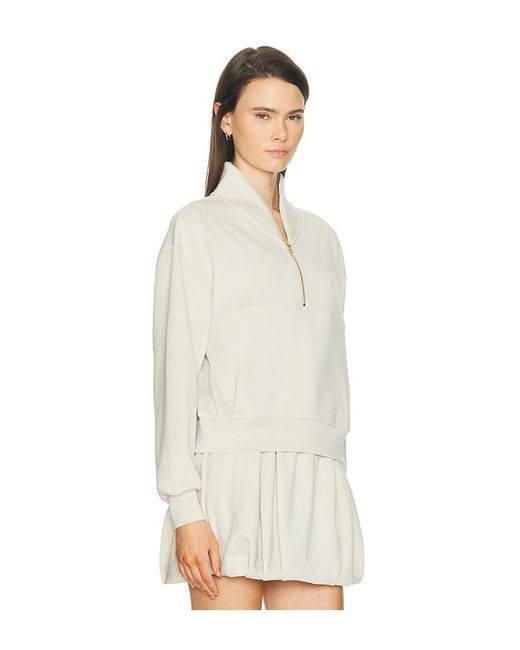 Gold Hinge White Luxesoft Lounge Quarter Zip