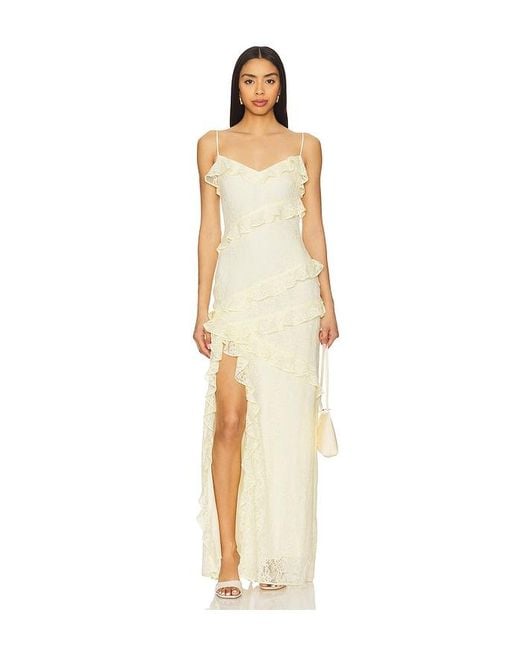 sachin and babi light blue dress Tularosa Alanna Gown in Lemon  BlackSkinny
