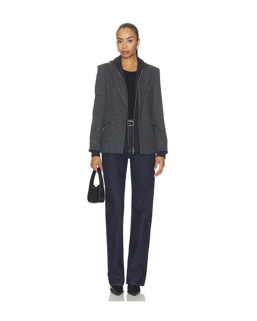 Jonathan Simkhai Black Auden Knit Combo Blazer