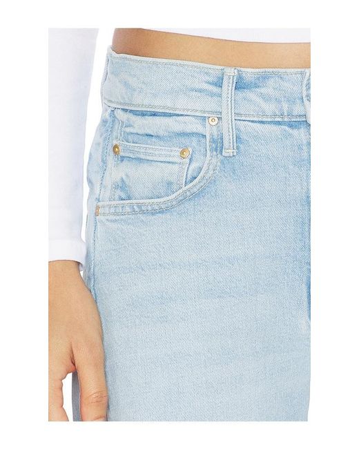 Mother Blue The Mid Rise Half-Pipe Hover Jeans