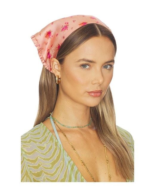 Ganni Multicolor Silk Head Scarf