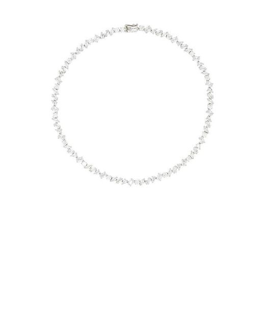 Shashi White Pear Diamond Tennis Necklace