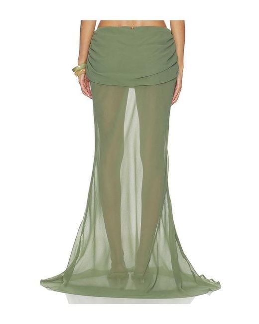 Bananhot Green Adelina Maxi Skirt