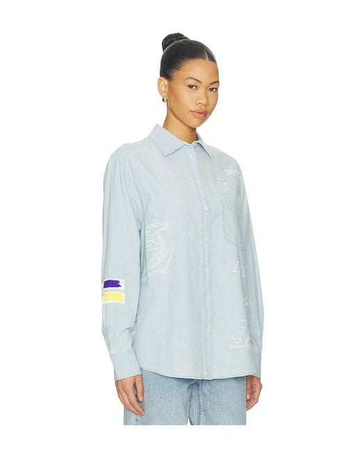 DANNIJOPRO White The Doodle Sports Oxford Top