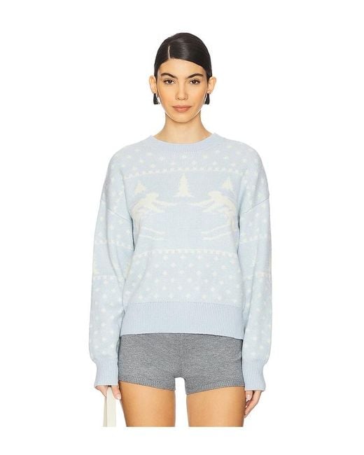 Lovers + Friends White Adira Fair Isle Sweater