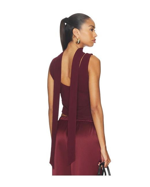 Madison The Label Red Netta Scarf Top