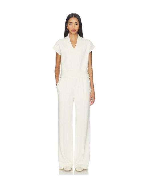 Varley White Gracee V-Neck Tank Top