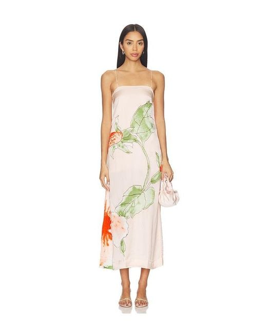 SWF White Spaghetti Strap Midi Dress