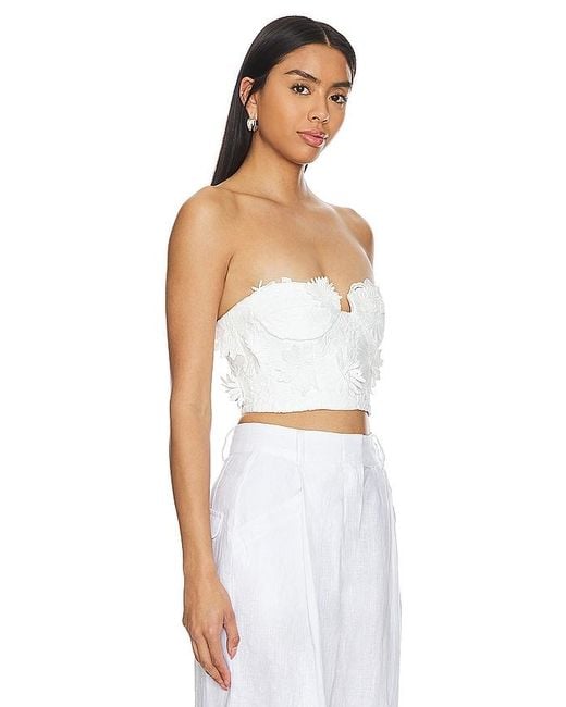Bardot White Brias Bustier
