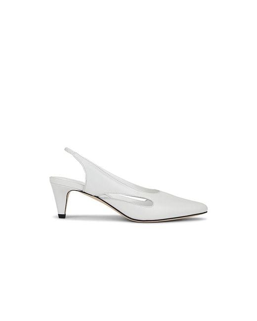 By Far White Runa Slingback