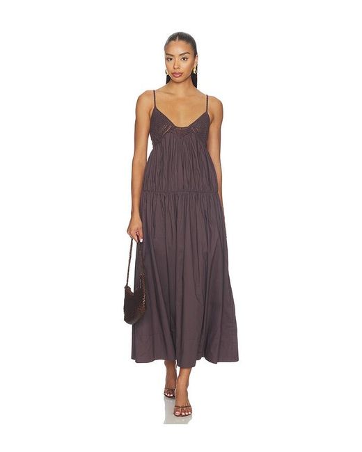 Camila Coelho Purple Evelisse Midi Dress