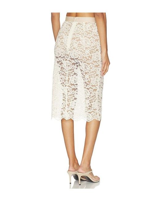 L'Agence Natural Shae Below Knee Skirt
