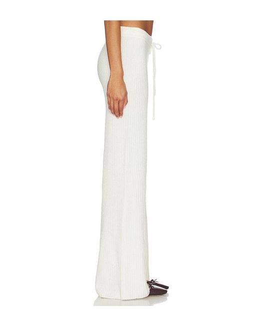 Bobi White Wide Leg Pant