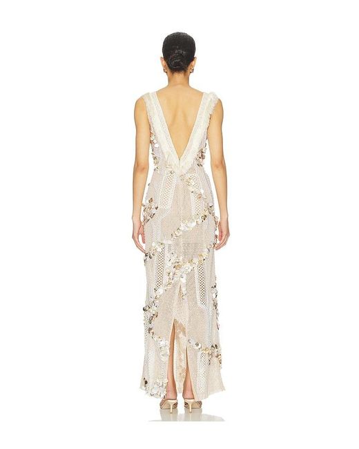 PATBO White Seashell Embroidery Gown