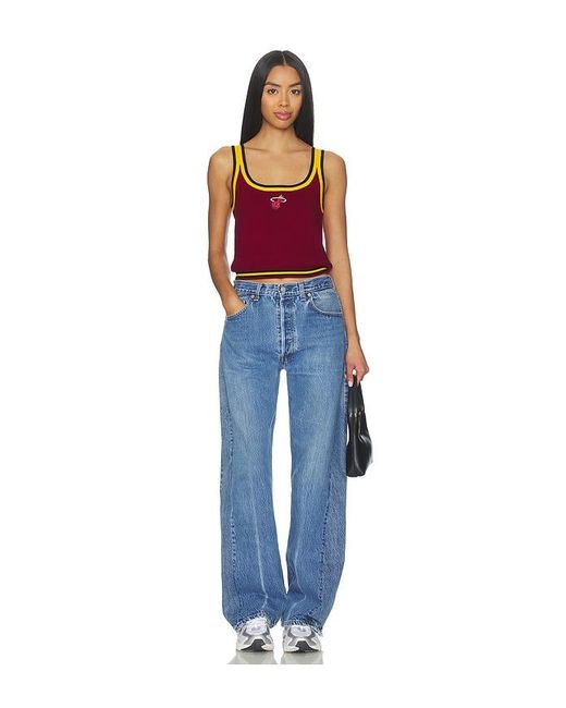 Terez Red X Revolve Miami Heat Crop Knit Tank Top