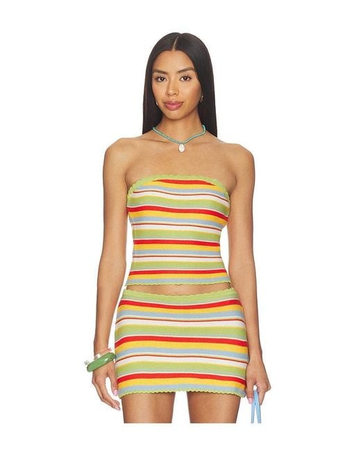 Solid & Striped Orange The Celeste Tube Top