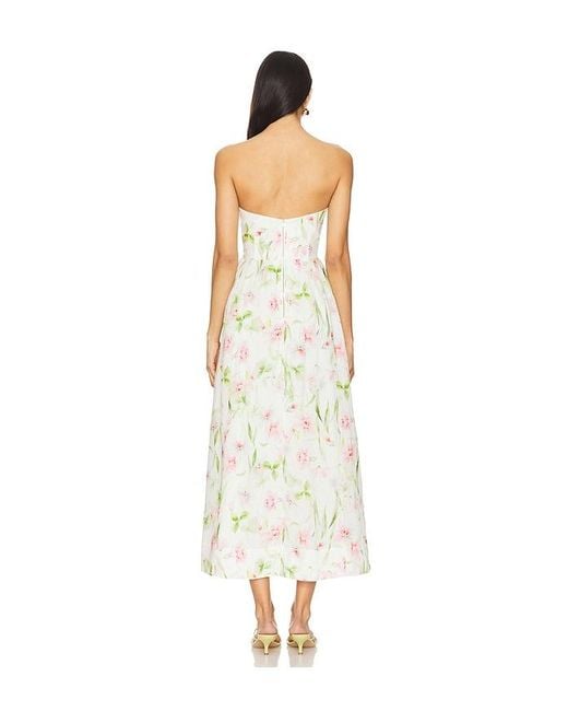 Bardot White Lola Corset Midi Dress