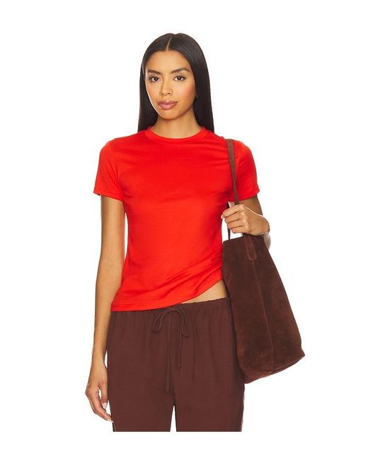 Theory Red Tiny Tee