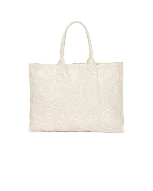 Anine Bing Natural Leo Canvas Tote Bag