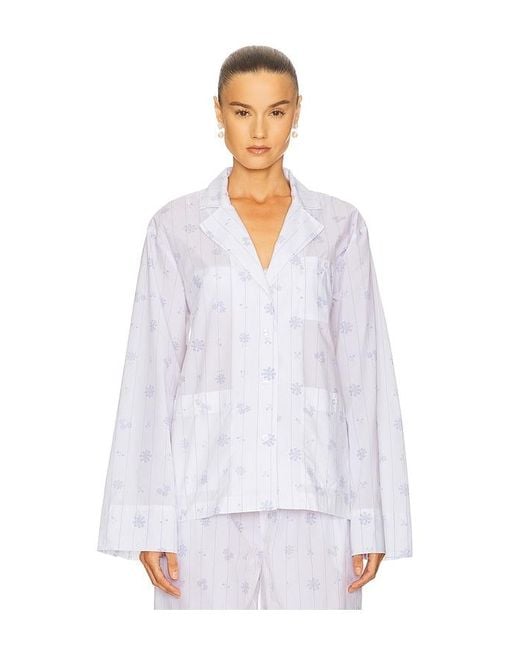 Helsa White Pajama Top