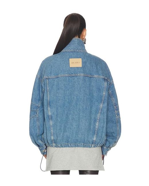 The Attico Blue Denim Bomber Jacket