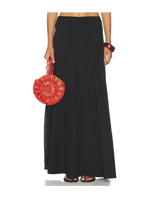 Closed Black Gathered Skirt